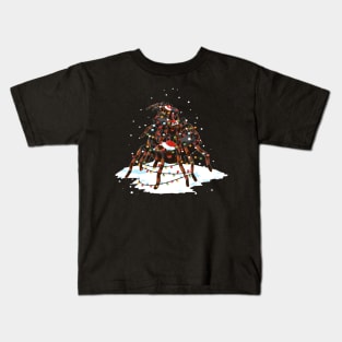 Tarantula Santa Light Tree Kids T-Shirt